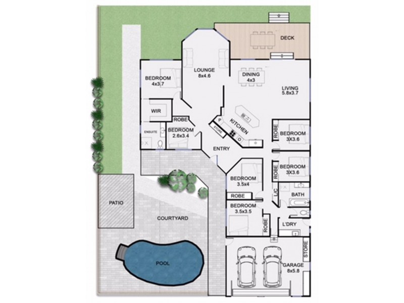 54 Balemo Drive, Ocean Shores NSW 2483 Floorplan