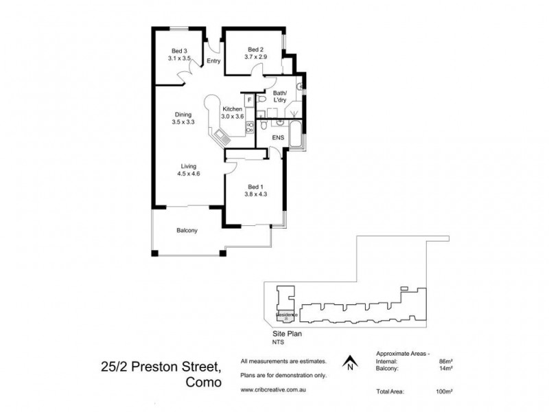 25/2 Preston Street, Como WA 6152 Floorplan