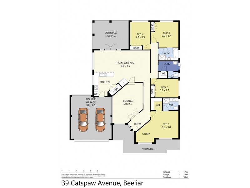 39 Catspaw Ave, Beeliar WA 6164 Floorplan