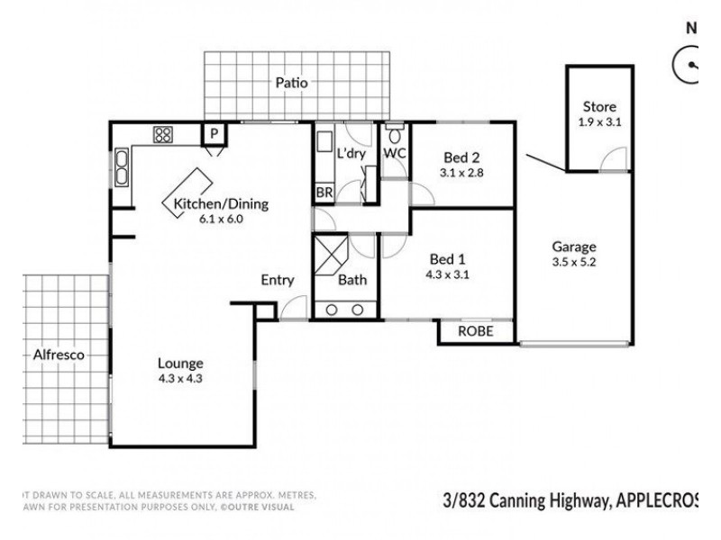 U3/832 Canning Hwy, Applecross WA 6153 Floorplan