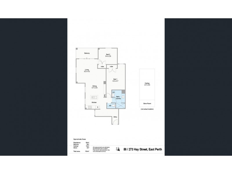 58/273 Hay Street, East Perth WA 6004 Floorplan