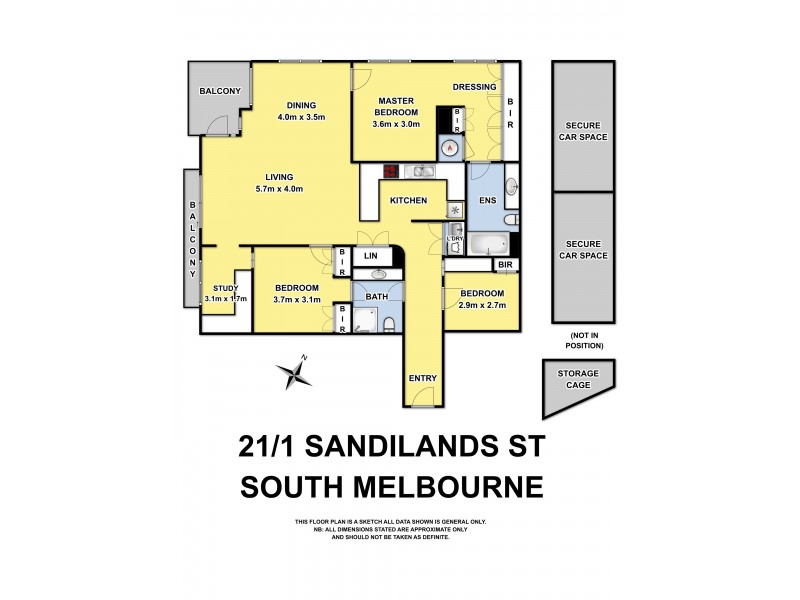 21/1 Sandilands Street, South Melbourne VIC 3205 Floorplan