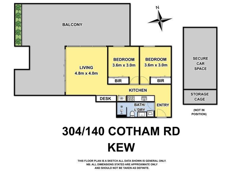 304/140 Cotham Road, Kew VIC 3101 Floorplan