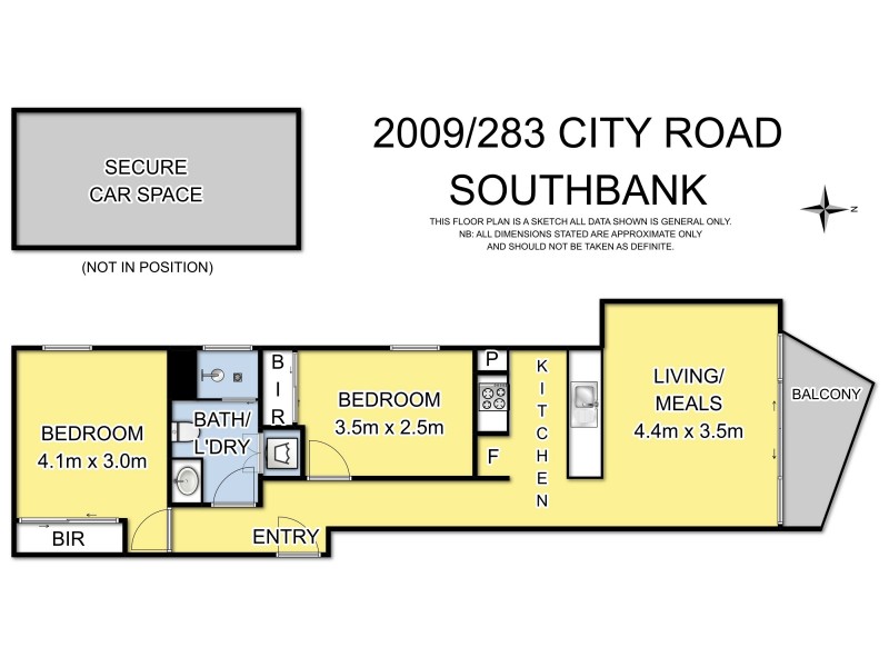 2009/283 City Road, Southbank VIC 3006 Floorplan