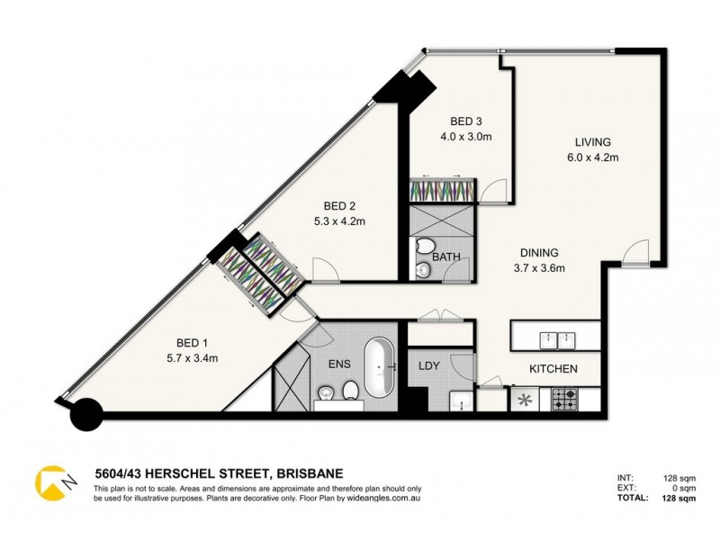 Infinity 5604 43 Herschel Street, Brisbane City QLD 4000 Floorplan