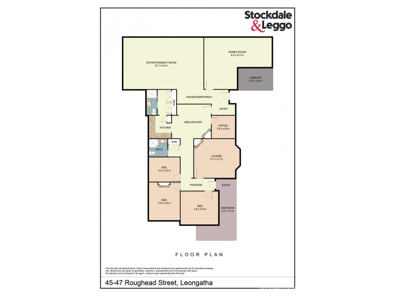 45-47 Roughead Street, Leongatha VIC 3953 Floorplan