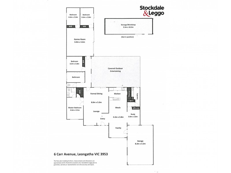 6 Carr Avenue, Leongatha VIC 3953 Floorplan