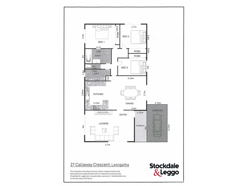 27 Callaway Crescent, Leongatha VIC 3953 Floorplan