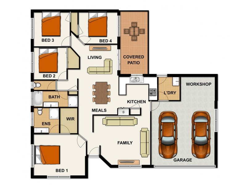 1 Merion Cl, Oxley QLD 4075 Floorplan