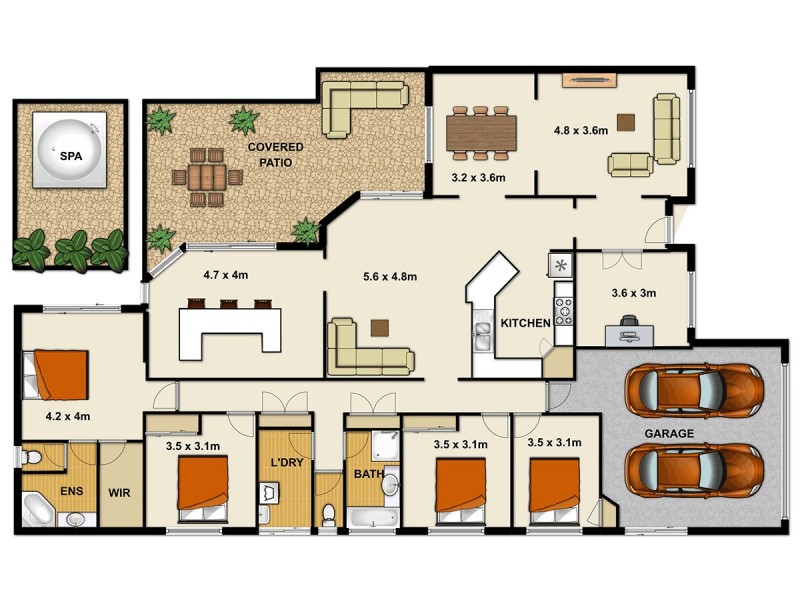 9 Banjo Pl, Springfield QLD 4300 Floorplan