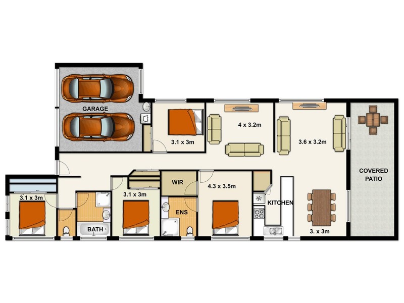 12 Drewett Avenue, Redbank Plains QLD 4301 Floorplan