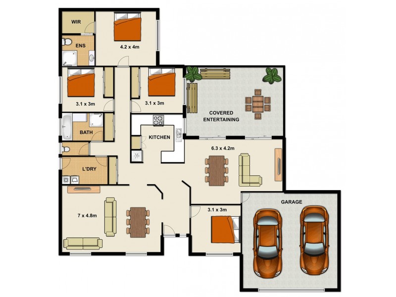 127 Clarendon Circuit, Forest Lake QLD 4078 Floorplan