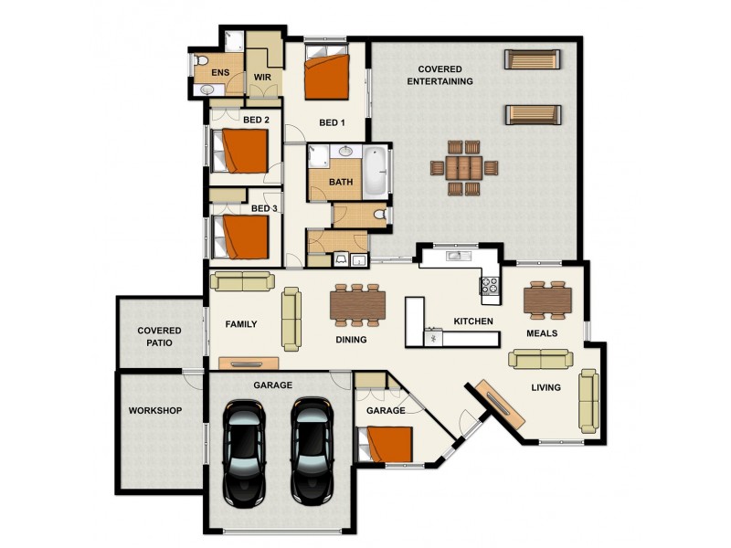 3 Springfield Pl, Forest Lake QLD 4078 Floorplan