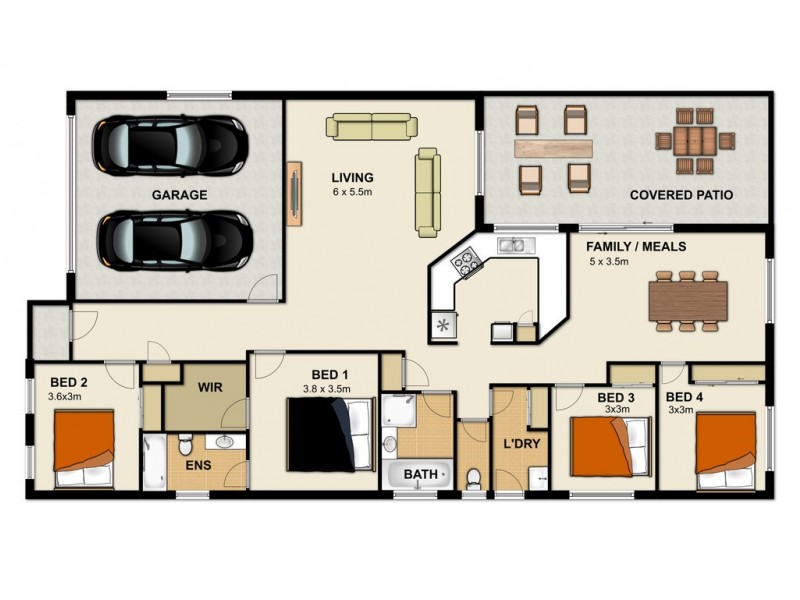 3 Lake Cootharaba Pl, Logan Reserve QLD 4133 Floorplan