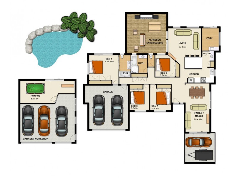 23 Stuart Pl, Forest Lake QLD 4078 Floorplan