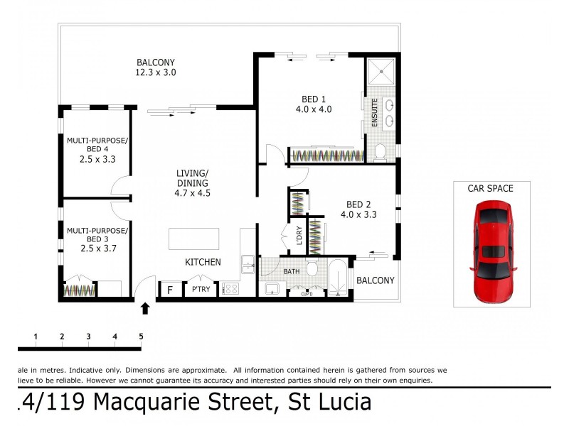 14/119 Macquarie Street, St Lucia QLD 4067 Floorplan