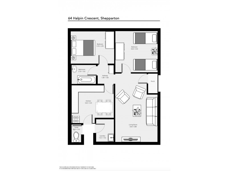 64 Halpin Crescent, Shepparton VIC 3630 Floorplan