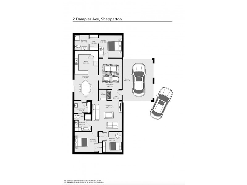 2 Dampier Avenue, Shepparton VIC 3630 Floorplan