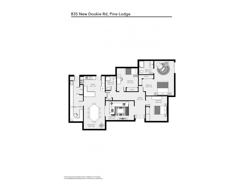 835 New Dookie Road, Pine Lodge VIC 3631 Floorplan