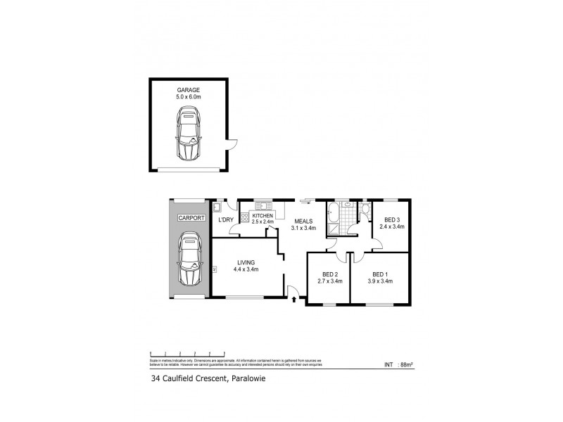 34 Caulfield Crescent, Paralowie SA 5108 Floorplan