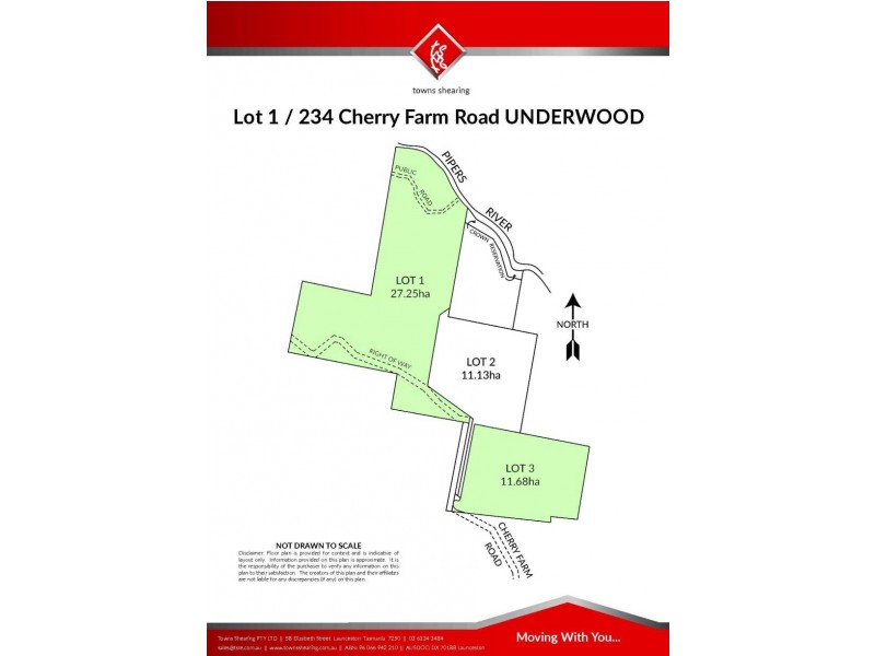 1/234 Cherry Farm Road, Underwood TAS 7268 Floorplan
