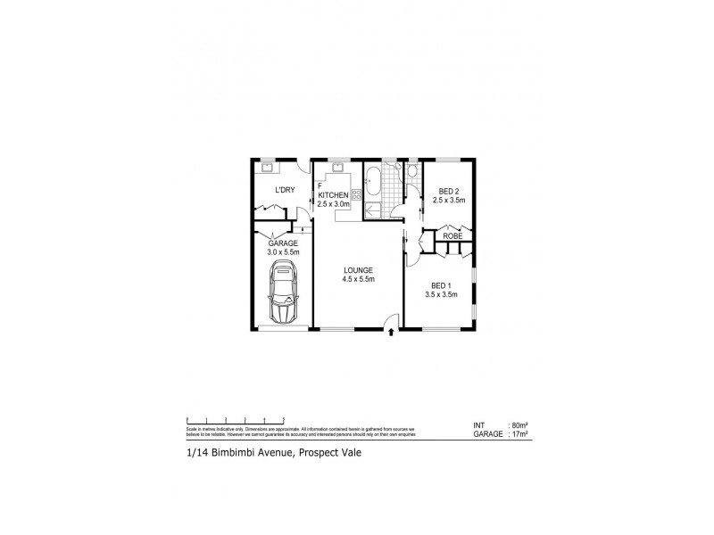1/14 Bimbimbi Avenue, Prospect Vale TAS 7250 Floorplan