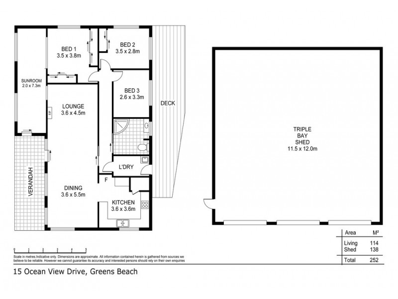 15 Ocean View Drive, Greens Beach TAS 7270 Floorplan