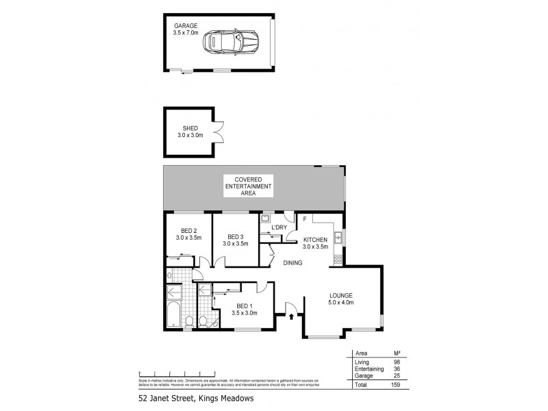52 Janet Street, Kings Meadows TAS 7249 Floorplan