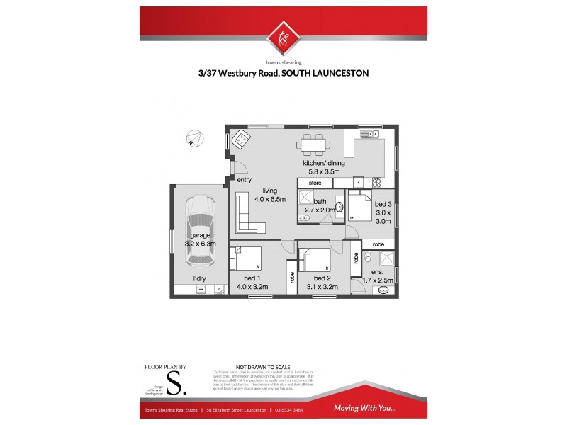 3/37 Westbury Road, South Launceston TAS 7249 Floorplan