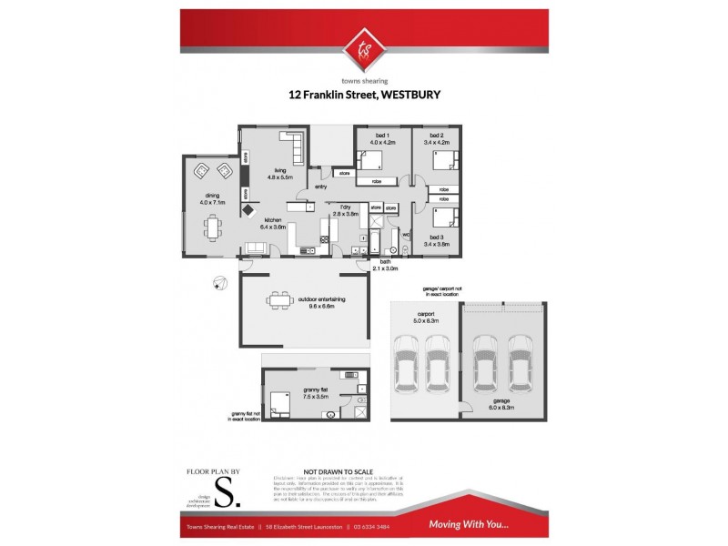 12 Franklin Street, Westbury TAS 7303 Floorplan