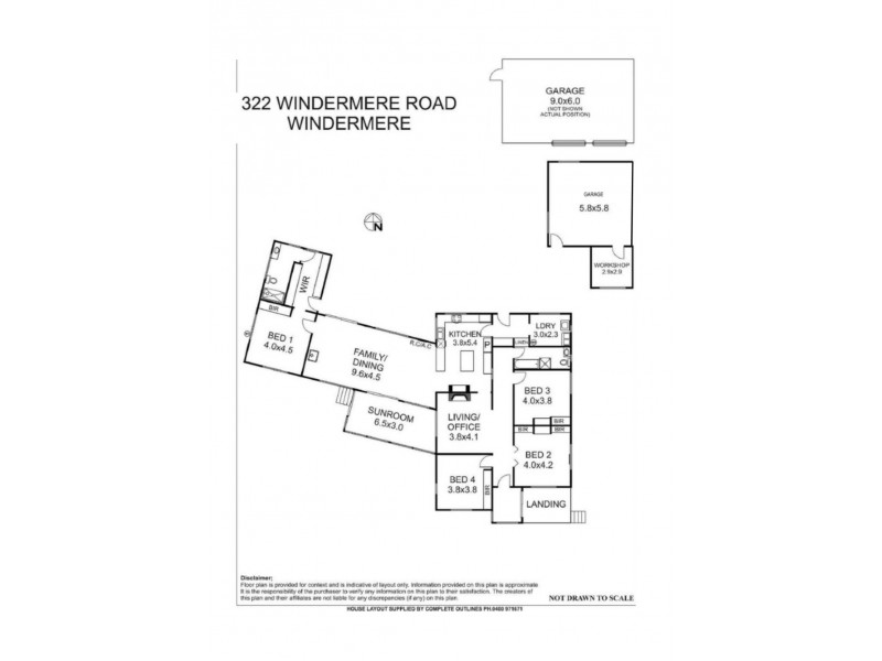 322 Windermere Road, Windermere TAS 7252 Floorplan