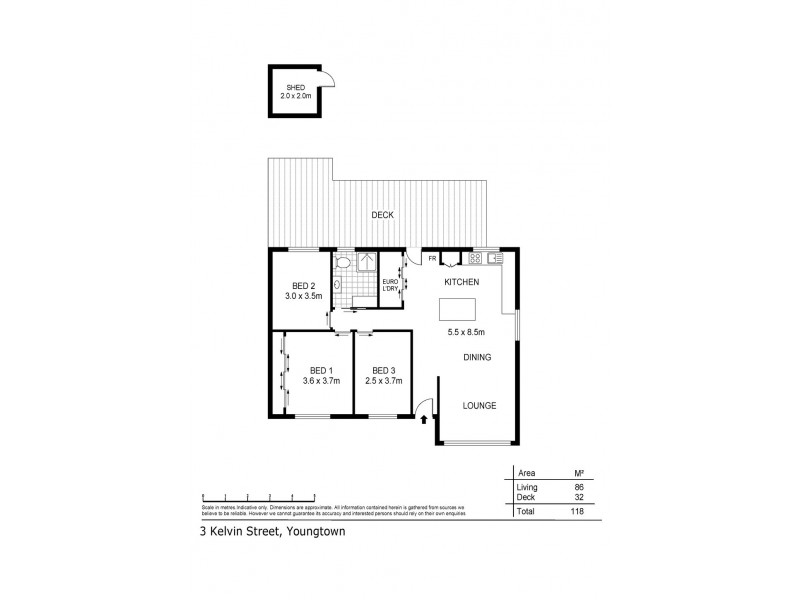 3 Kelvin Street, Youngtown TAS 7249 Floorplan