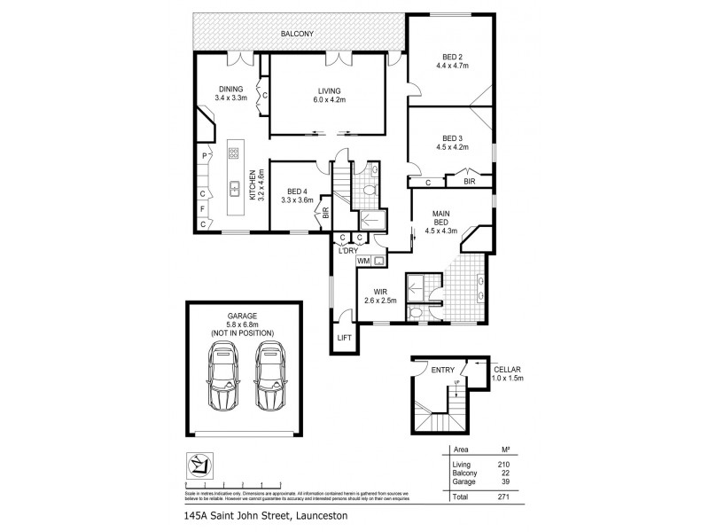 145A St John Street, Launceston TAS 7250 Floorplan