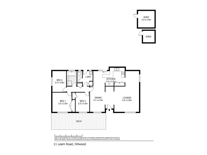 11 Leam Road, Hillwood TAS 7252 Floorplan