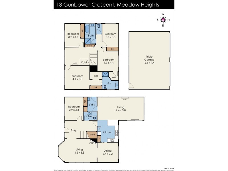 13 Gunbower Crescent, Meadow Heights VIC 3048 Floorplan