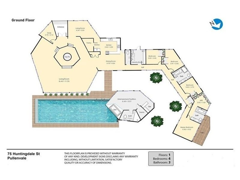 75 Huntingdale Street, Pullenvale QLD 4069 Floorplan