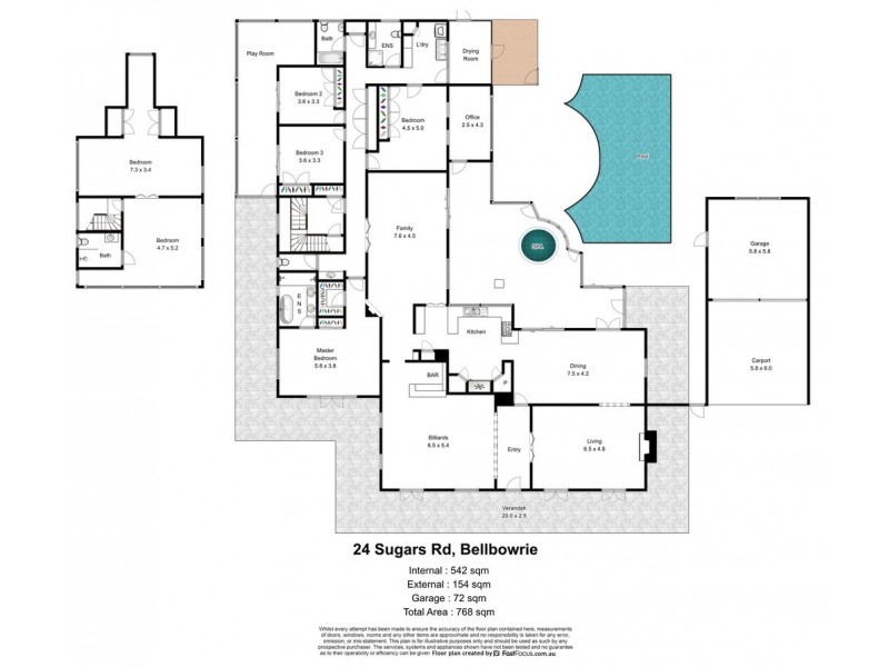 24 Sugars Road, Bellbowrie QLD 4070 Floorplan