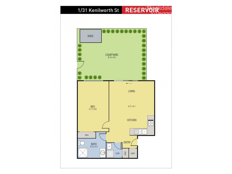 1/31 Kenilworth Street, Reservoir VIC 3073 Floorplan