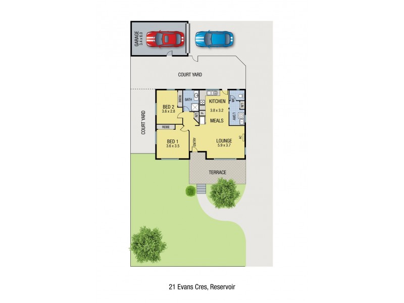21 Evans Crescent, Reservoir VIC 3073 Floorplan