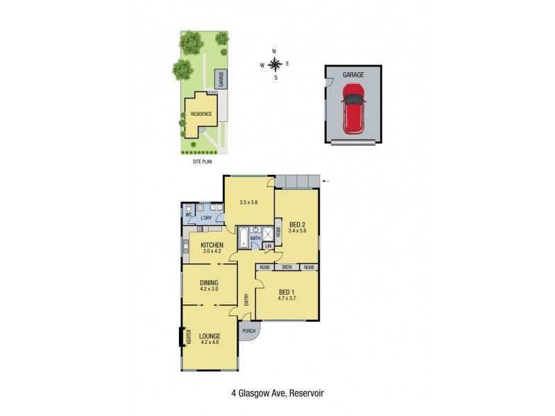 4 Glasgow Avenue, Reservoir VIC 3073 Floorplan