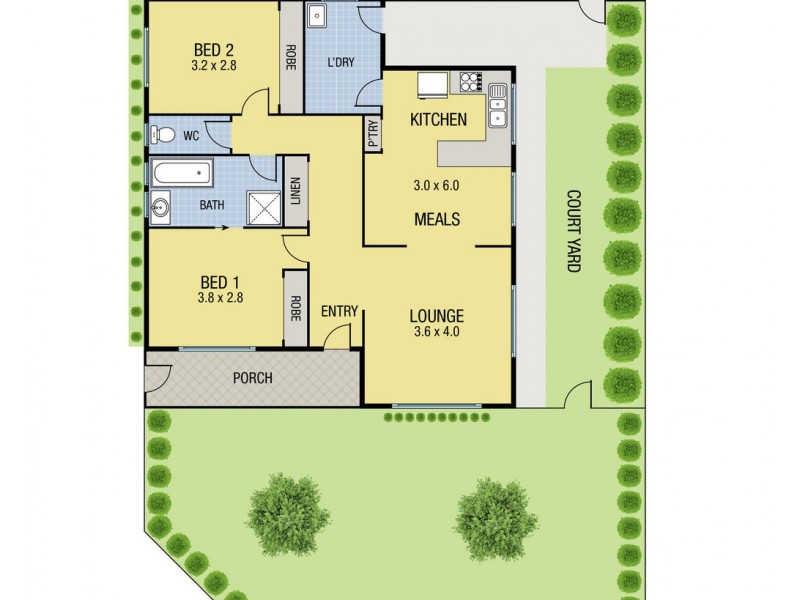 1/80C Rathcown Road, Reservoir VIC 3073 Floorplan