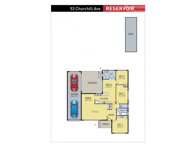 53 Churchill Avenue, Reservoir VIC 3073 Floorplan