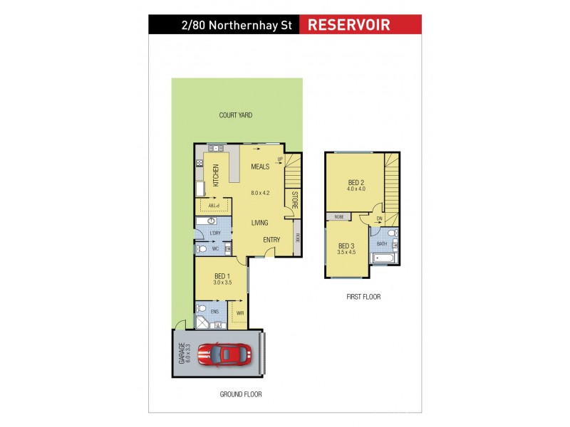 2/80 Northernhay Street, Reservoir VIC 3073 Floorplan