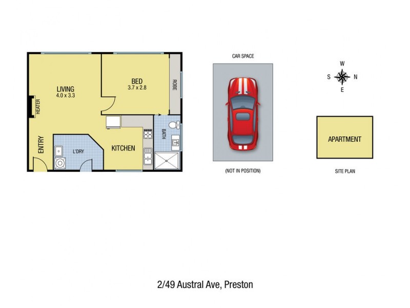 2/49 Austral Avenue, Preston VIC 3072 Floorplan