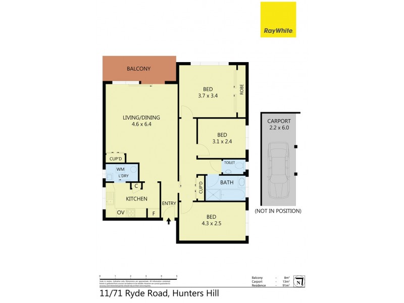 11/71 Ryde Road, Hunters Hill NSW 2110 Floorplan