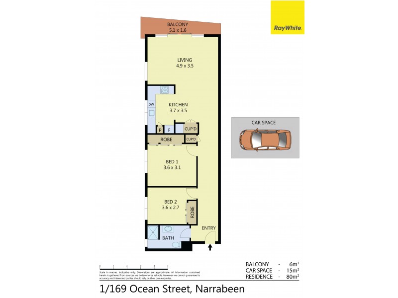 1/169 Ocean St, Narrabeen NSW 2101 Floorplan