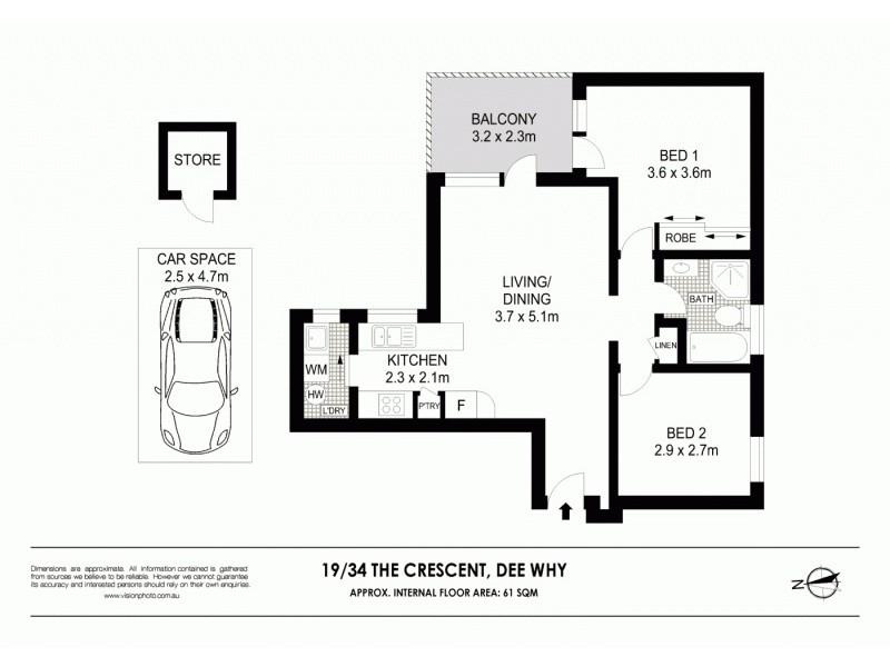 19/34-36 The Crescent, Dee Why NSW 2099 Floorplan
