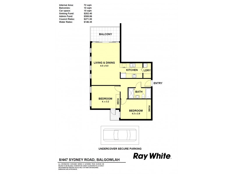 8/447 Sydney Road, Balgowlah NSW 2093 Floorplan