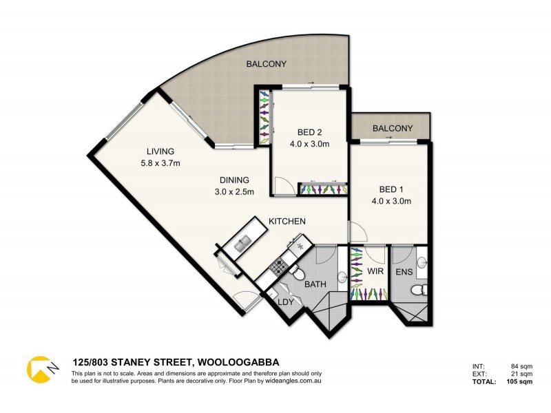 125/803 Stanley Street, Woolloongabba QLD 4102 Floorplan