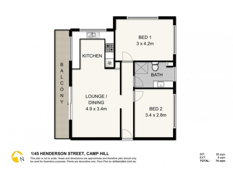 1/45 Henderson Street, Camp Hill QLD 4152 Floorplan